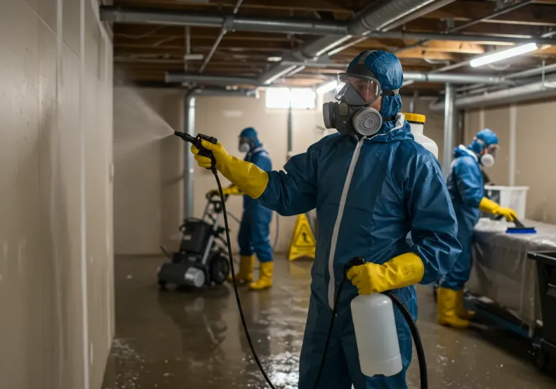 Basement Sanitization and Antimicrobial Treatment process in Ruckersville, VA